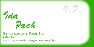 ida pach business card